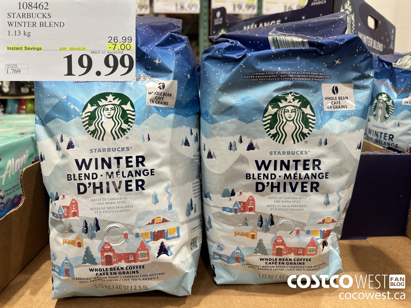 108462 STARBUCKS WINTER BLEND 1.13 KG ($7.00 INSTANT SAVINGS EXPIRES ON 2024-02-25) $19.99