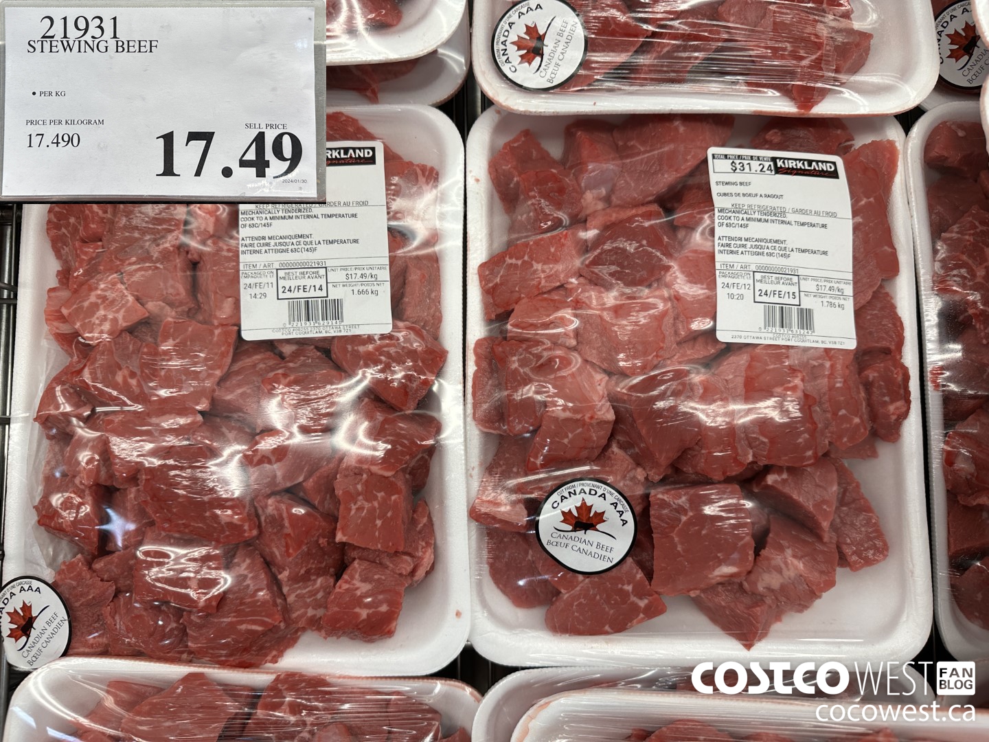 21931 STEWING BEEF $17.49