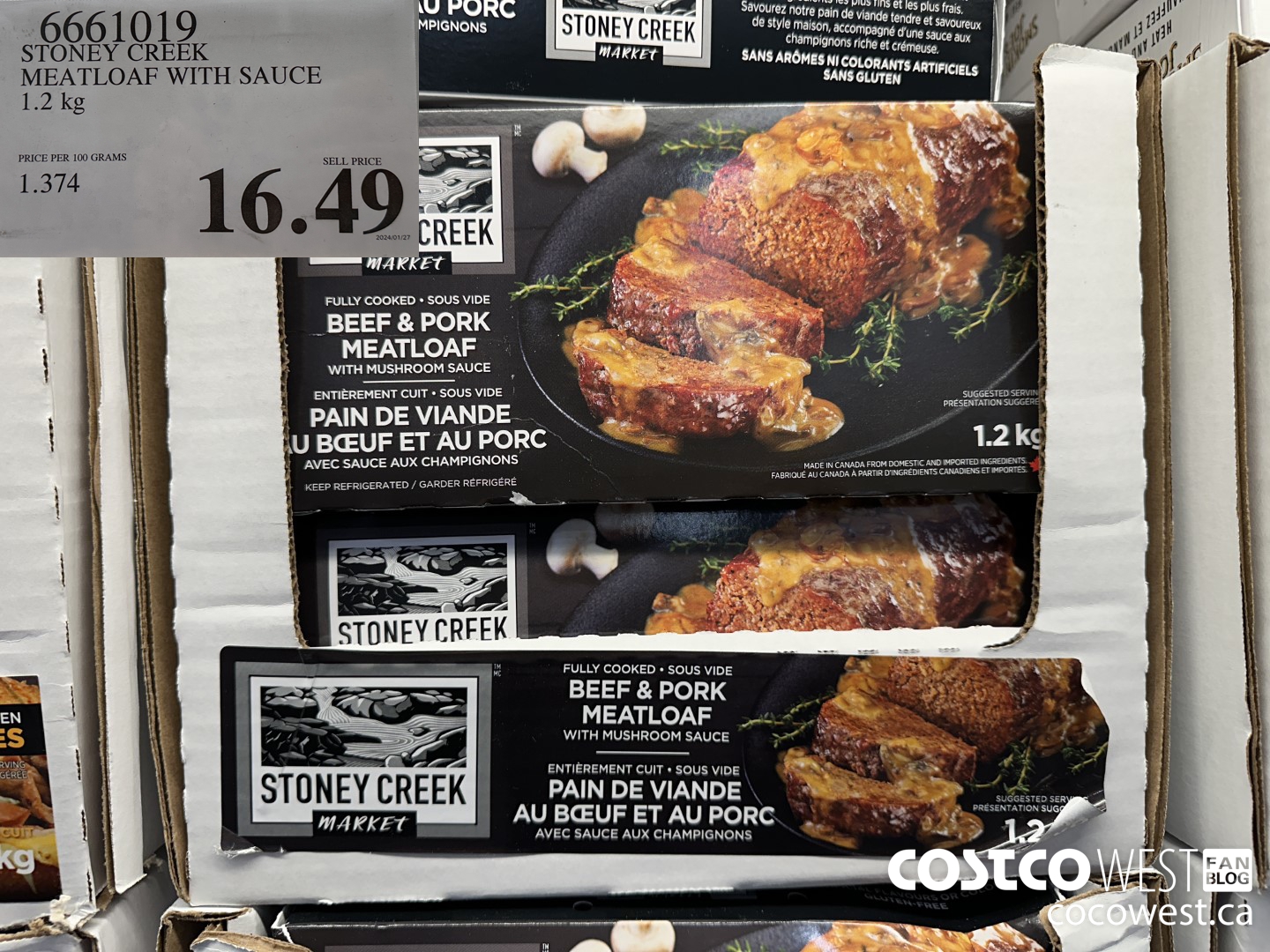 6661019 STONEY CREEK MEATLOAF WITH SAUCE 1.2KG $16.49