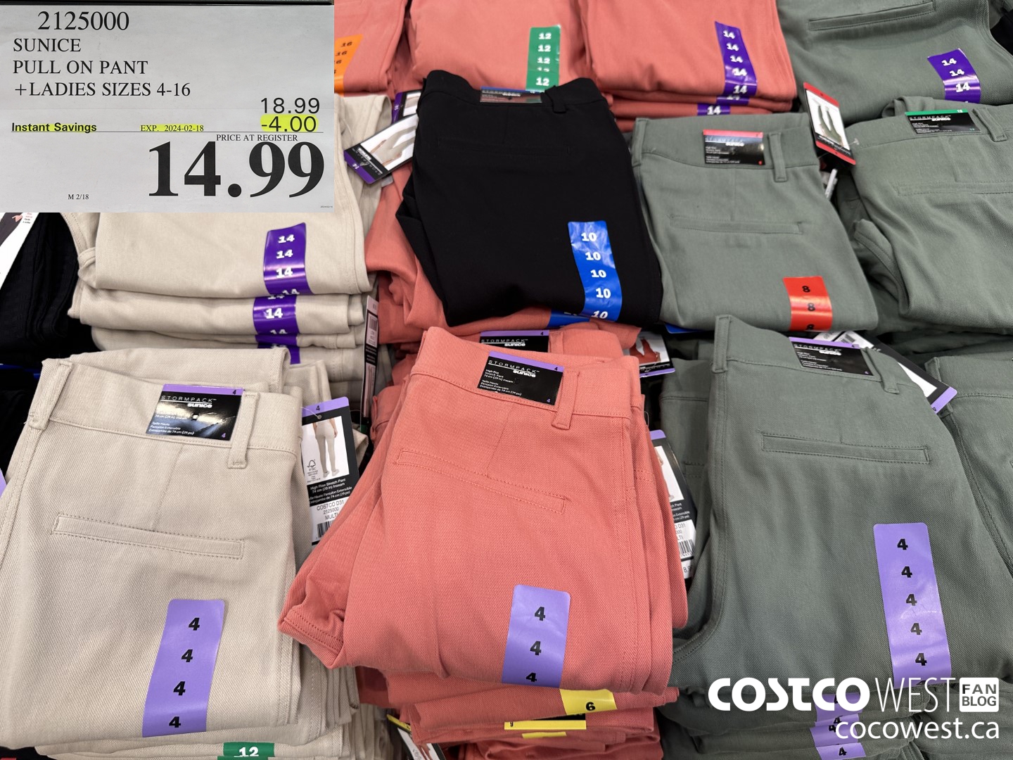 2125000 SUNICE PULL ON PANT LADIES SIZES 4-16 ($4.00 INSTANT SAVINGS EXPIRES ON 2024-02-18) $14.99