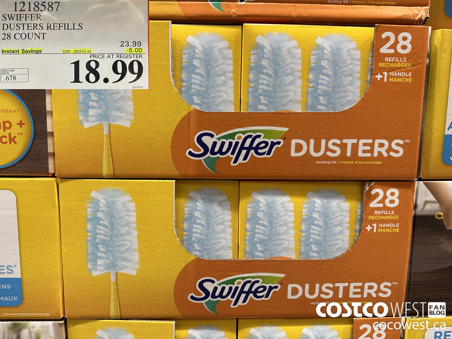 1218587 SWIFFER DUSTERS REFILLS 28 COUNT ($5.00 INSTANT SAVINGS EXPIRES ON 2024-03-10) $18.99