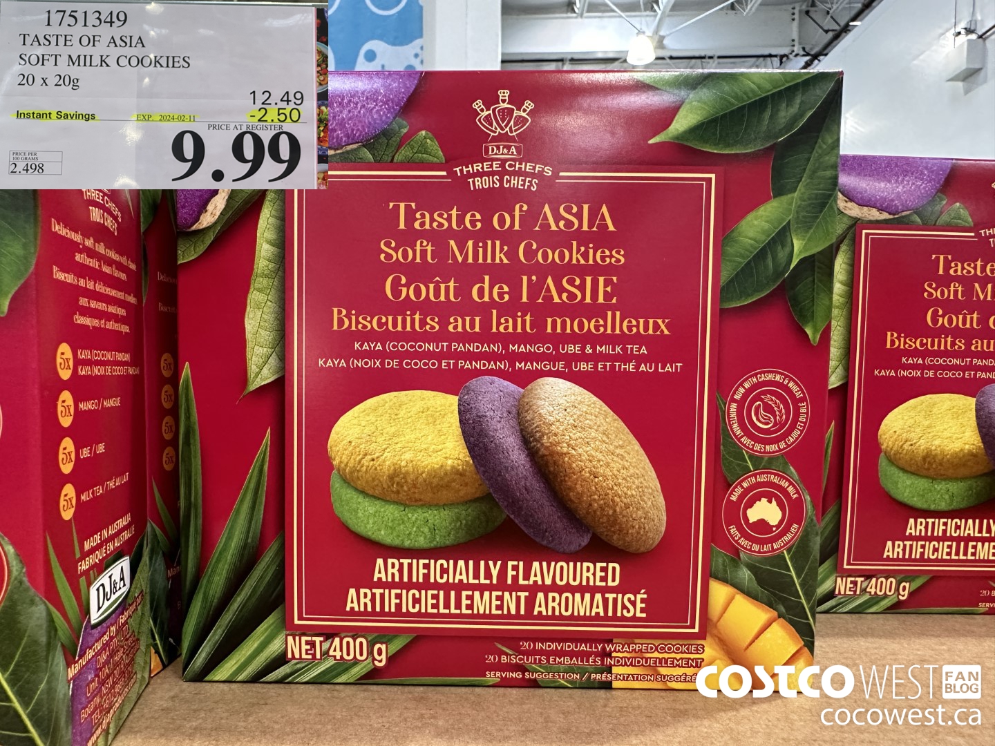 1751349 TASTE OF ASIA SOFT MILK COOKIES 20 X 20G ($2.50 INSTANT SAVINGS EXPIRES ON 2024-02-11) $9.99