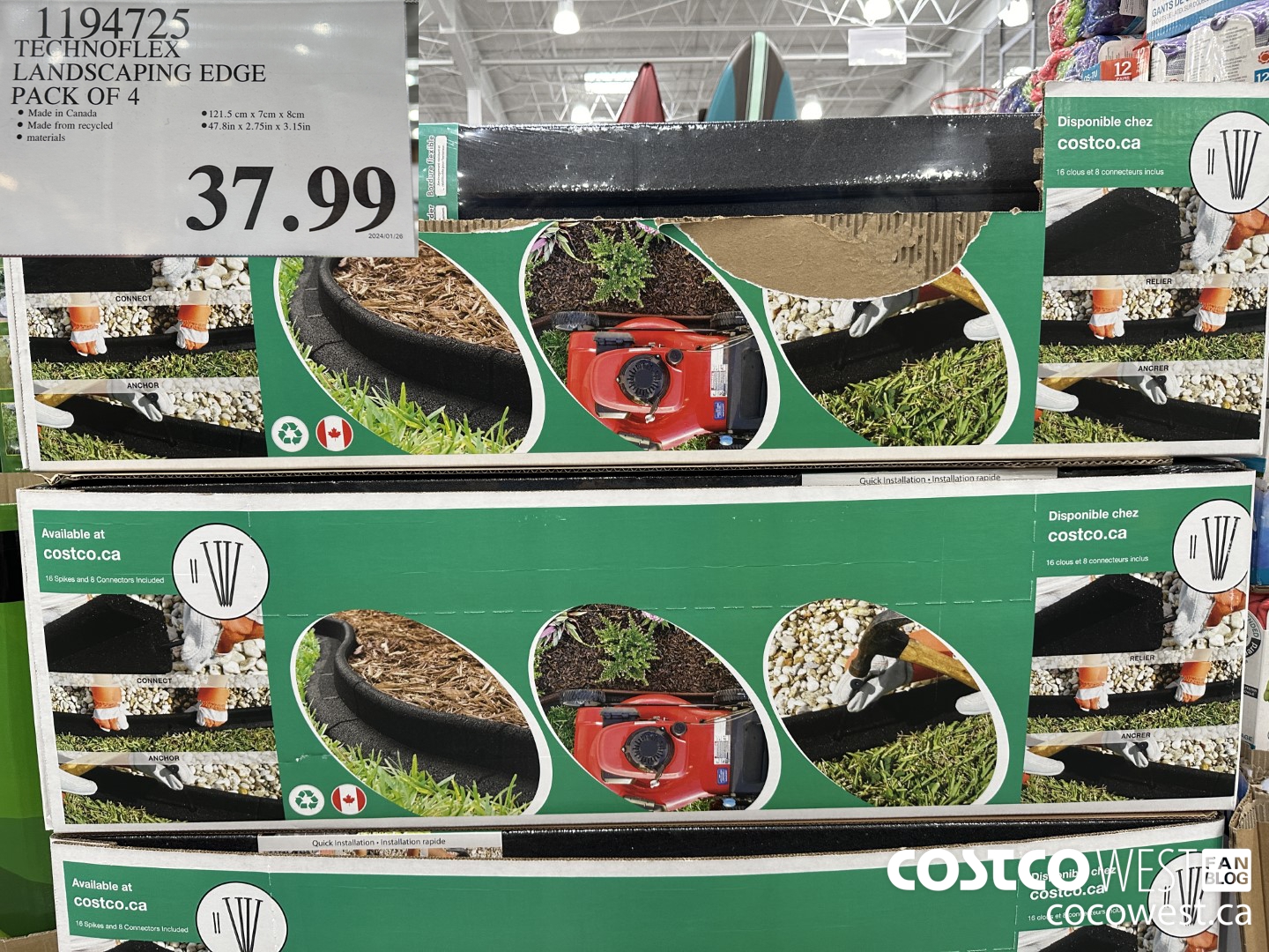 1194725 TECHNOFLEX LANDSCAPING EDGE PACK OF 4 $37.99