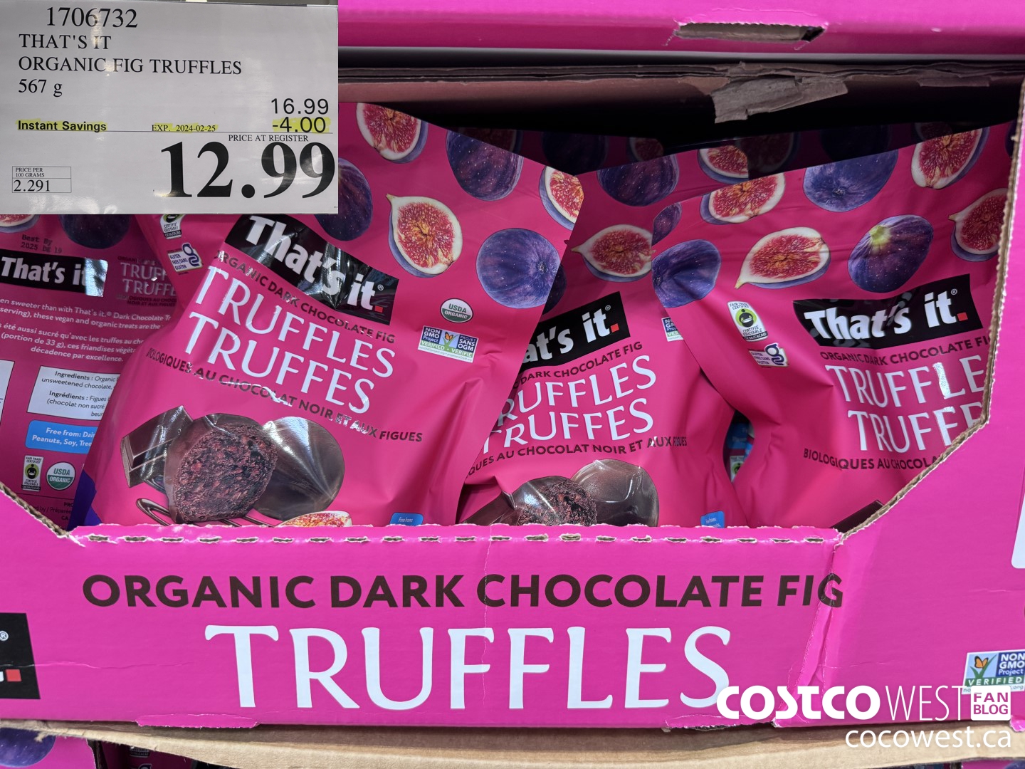 1706732 THAT'S IT ORGANIC FIG TRUFFLES 567 G ($4.00 INSTANT SAVINGS EXPIRES ON 2024-02-25) $12.99