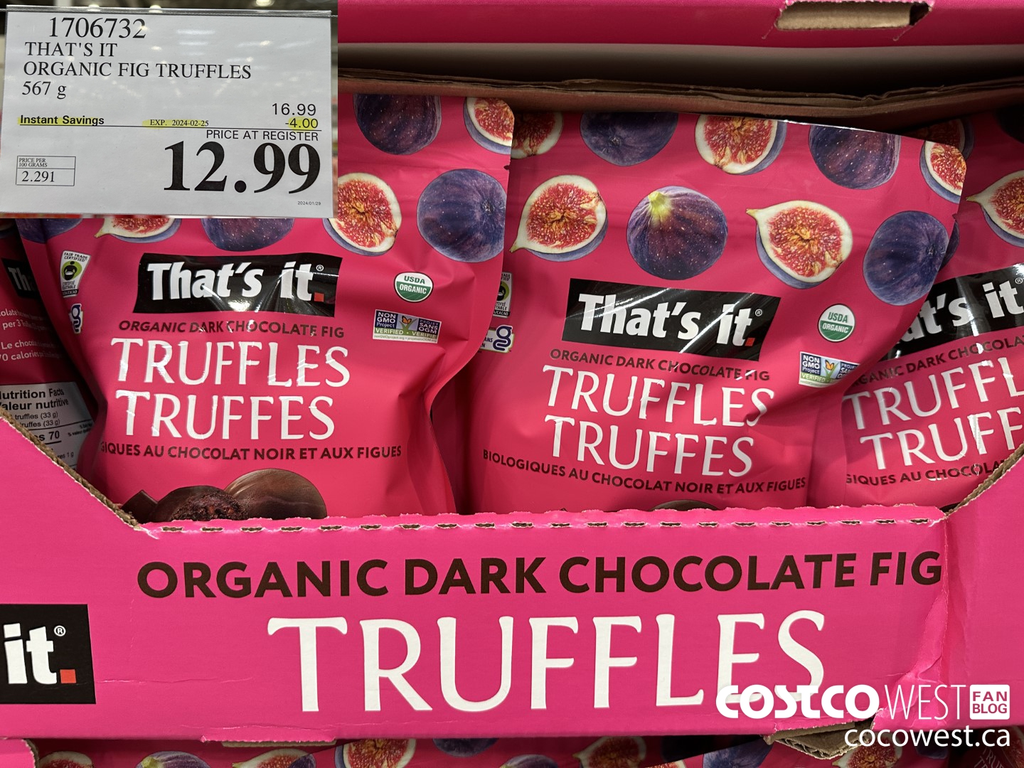 1706732 THAT'S IT ORGANIC FIG TRUFFLES 567 G ($4.00 INSTANT SAVINGS EXPIRES ON 2024-02-25) $12.99