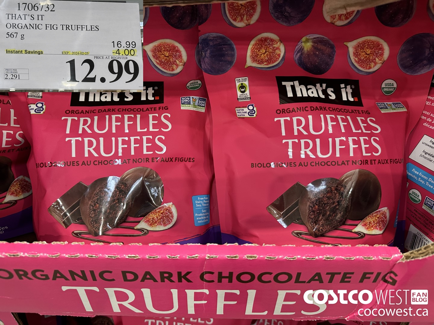 1706732 THAT'S IT ORGANIC FIG TRUFFLES 567 G ($4.00 INSTANT SAVINGS EXPIRES ON 2024-02-25) $12.99