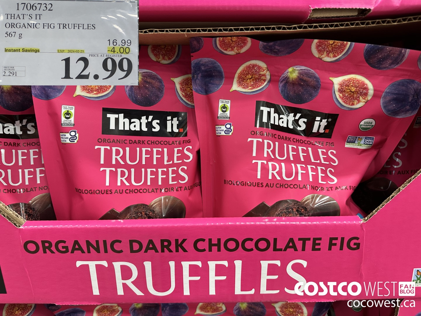 1706732 THAT'S IT ORGANIC FIG TRUFFLES 567 G ($4.00 INSTANT SAVINGS EXPIRES ON 2024-02-25) $12.99