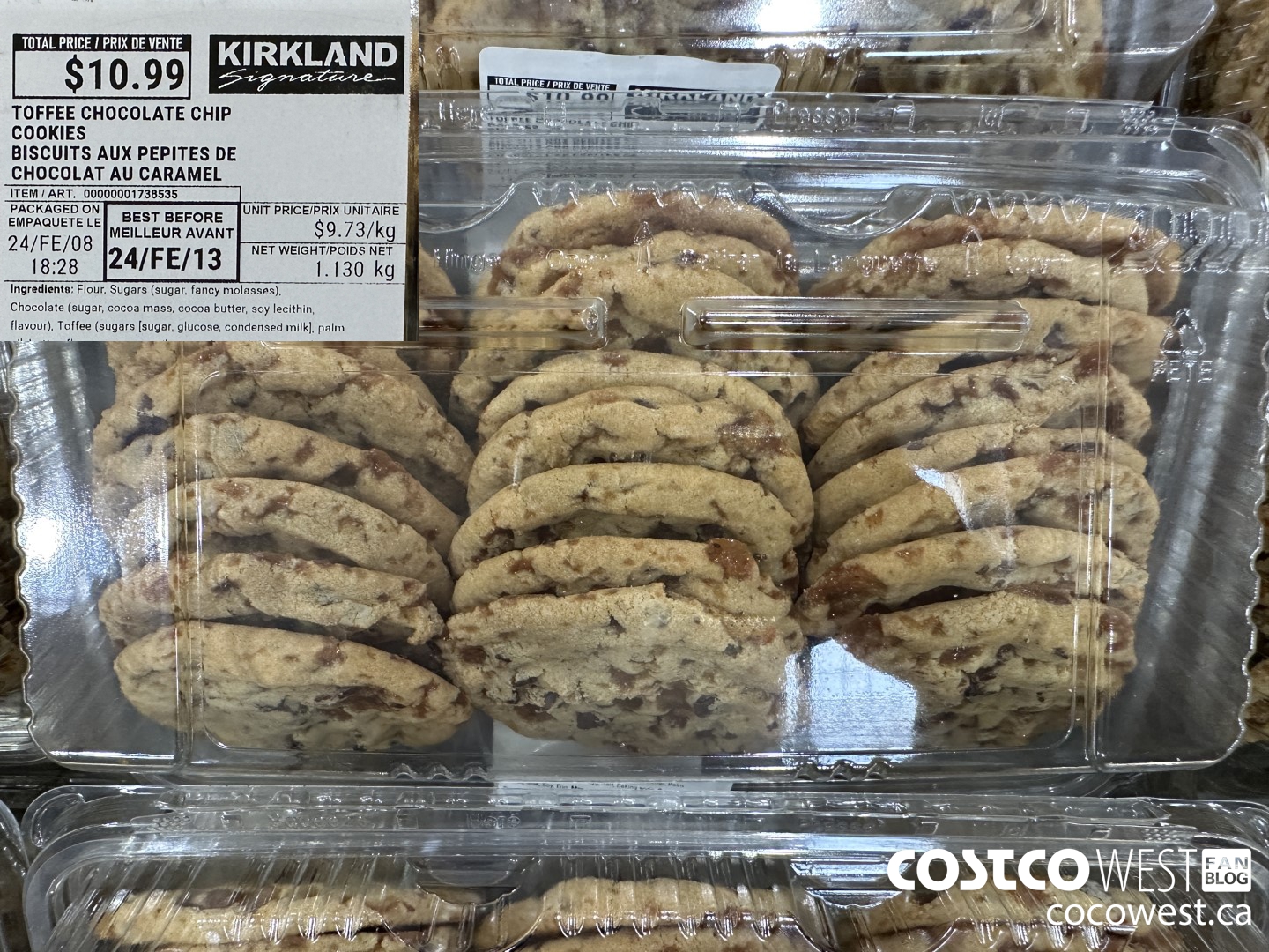 1738535 TOFFEE CHOCOLATE CHIP COOKIES $10.99