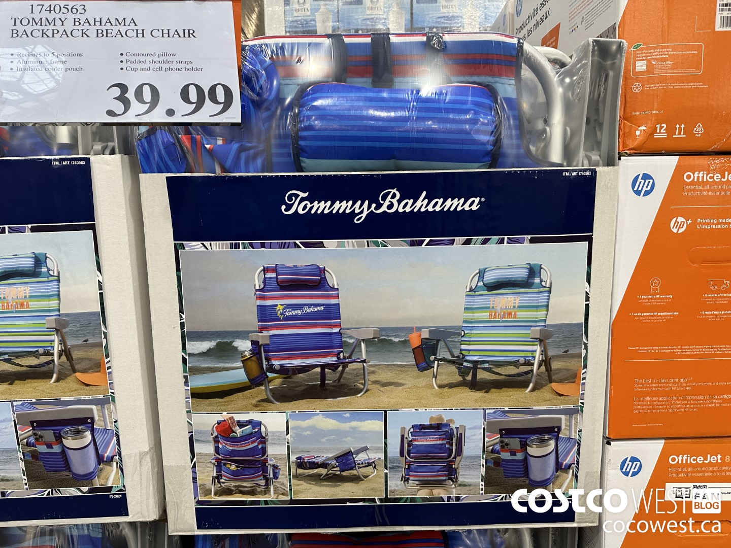 1740563 TOMMY BAHAMA BACKPACK BEACH CHAIR $39.99