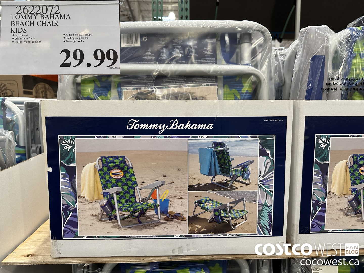 2622072 TOMMY BAHAMA BEACH CHAIR KIDS  $29.99