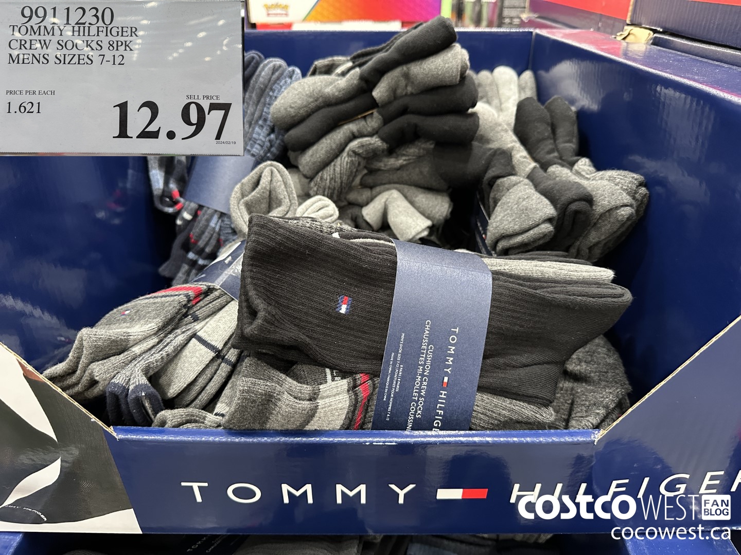 9911230 TOMMY HILFIGER CREW SOCKS 8PK MENS SIZES 7-12  $12.97