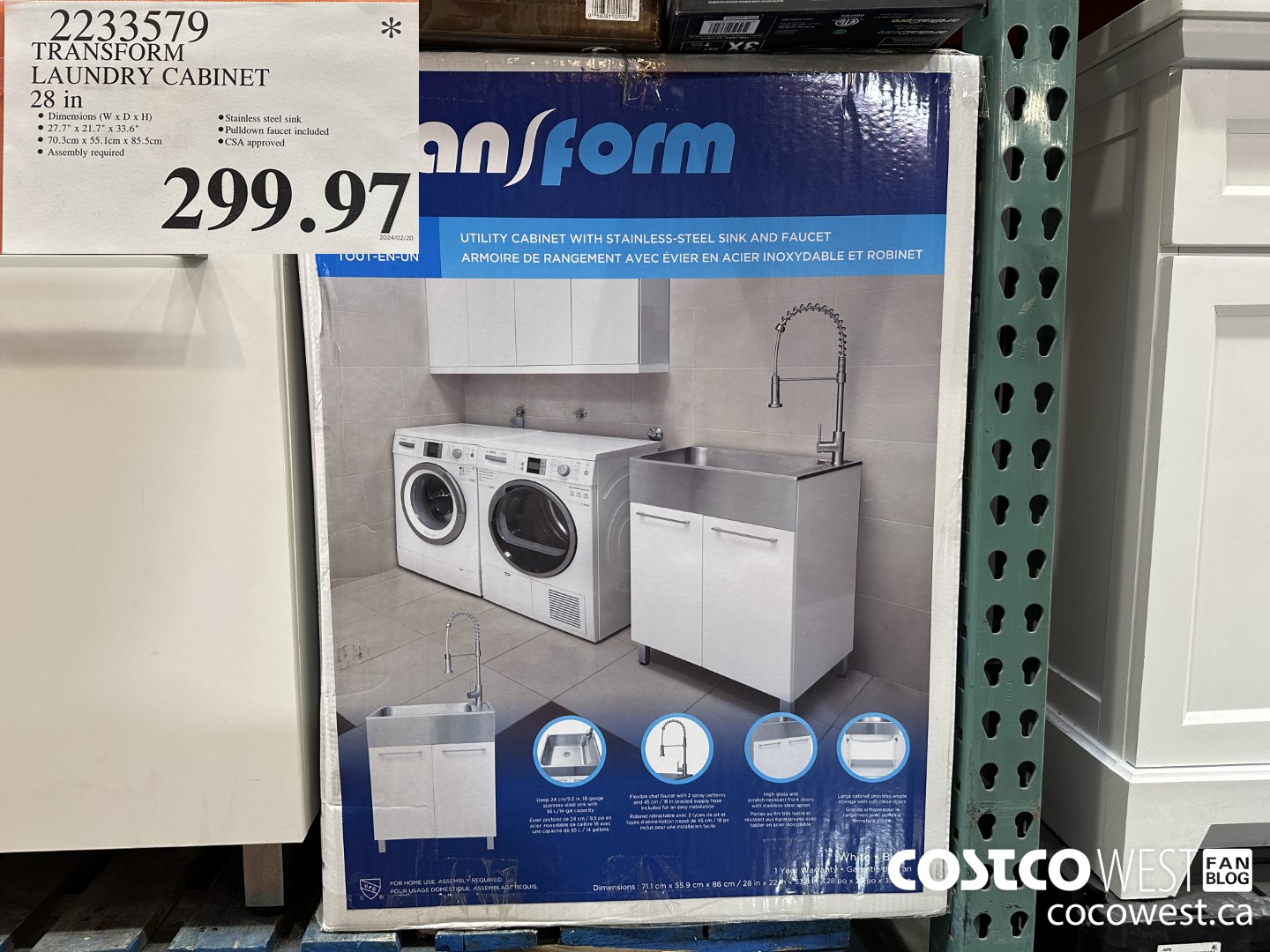 2233579 TRANSFORM LAUNDRY CABINET 28 IN $299.97