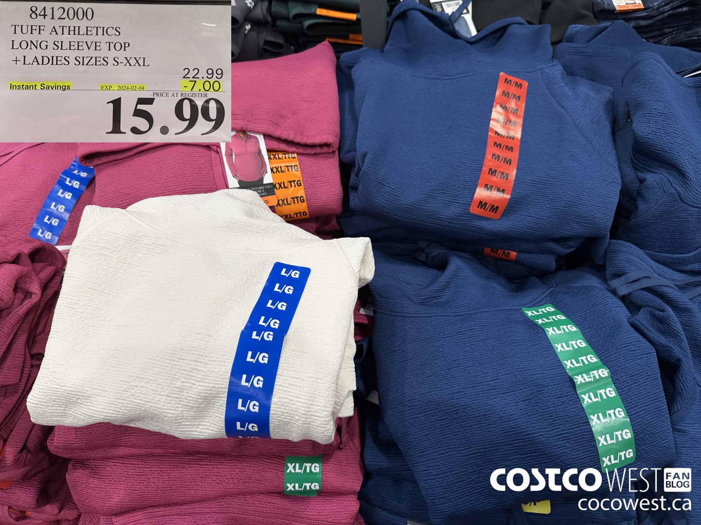 8412000 TUFF ATHLETICS LONG SLEEVE TOP LADIES SIZES S-XXL  ($7.00 INSTANT SAVINGS EXPIRES ON 2024-02-04) $15.99