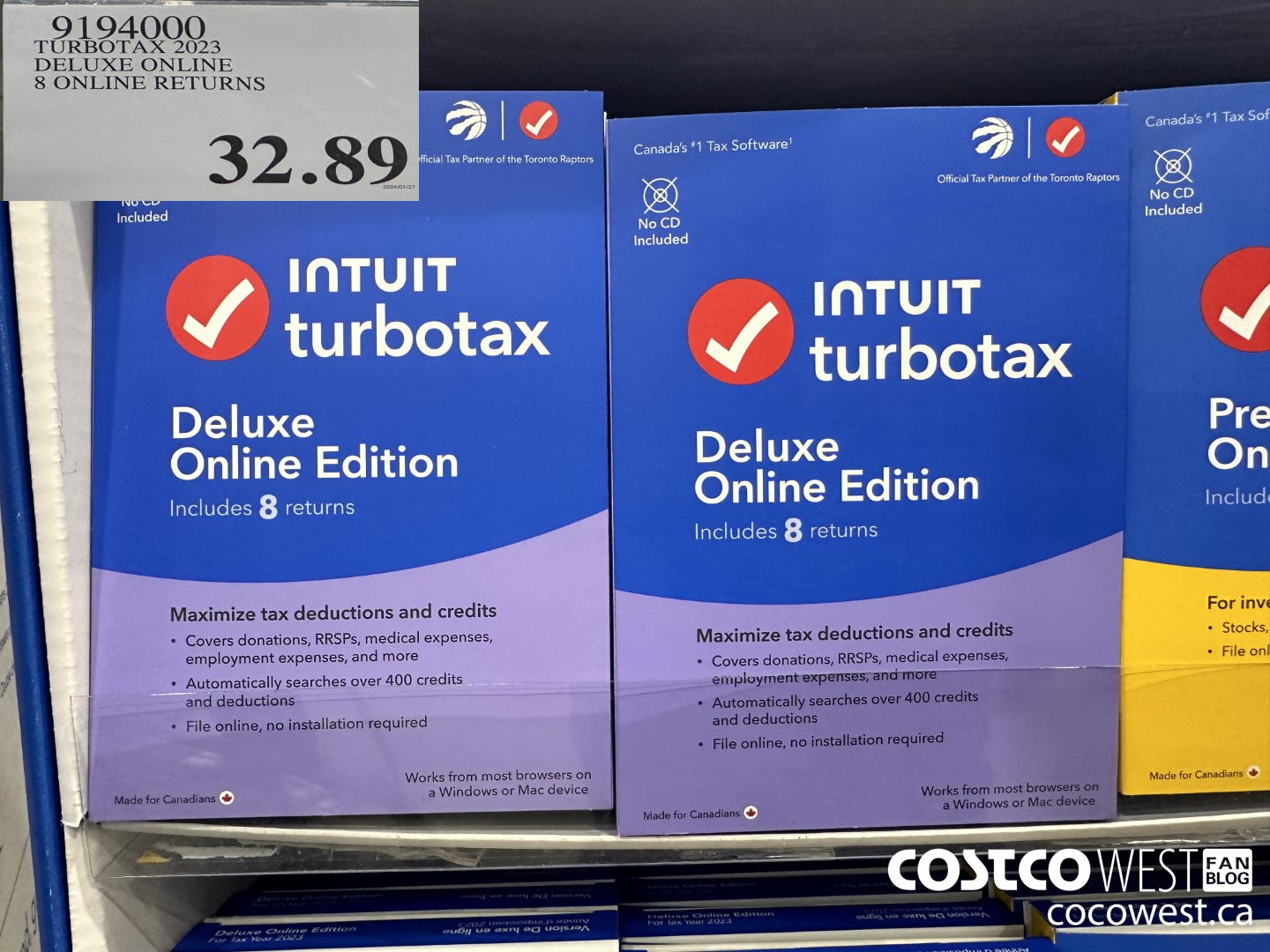 9194000 TURBOTAX 2023 DELUXE ONLINE 8 ONLINE RETURNS $32.89