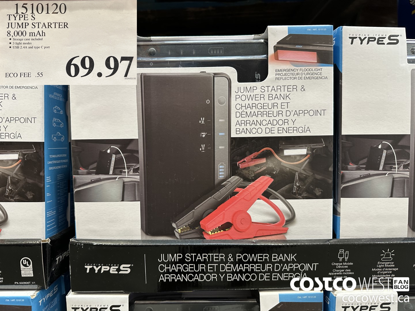 1510120 TYPE S JUMP STARTER 8,000 MAH $69.97