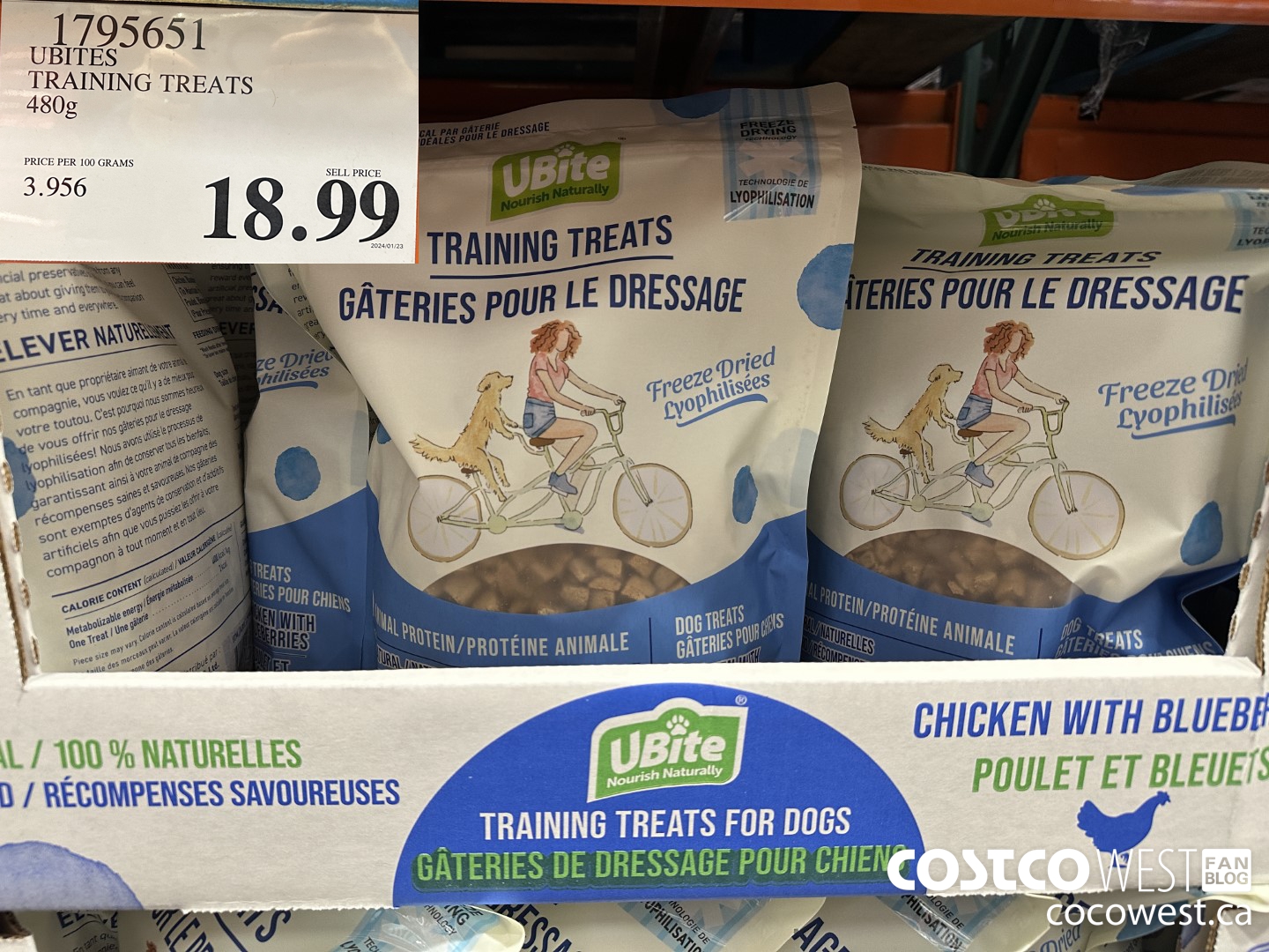 1795651 UBITES TRAINING TREATS 480G $18.99