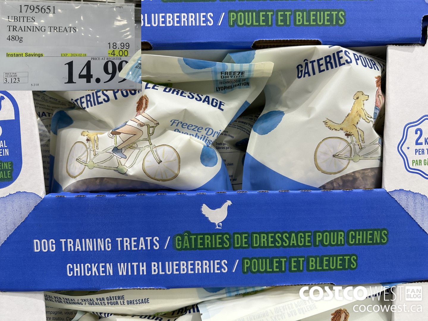 1795651 UBITES TRAINING TREATS 480G ($4.00 INSTANT SAVINGS EXPIRES ON 2024-02-18) $14.99