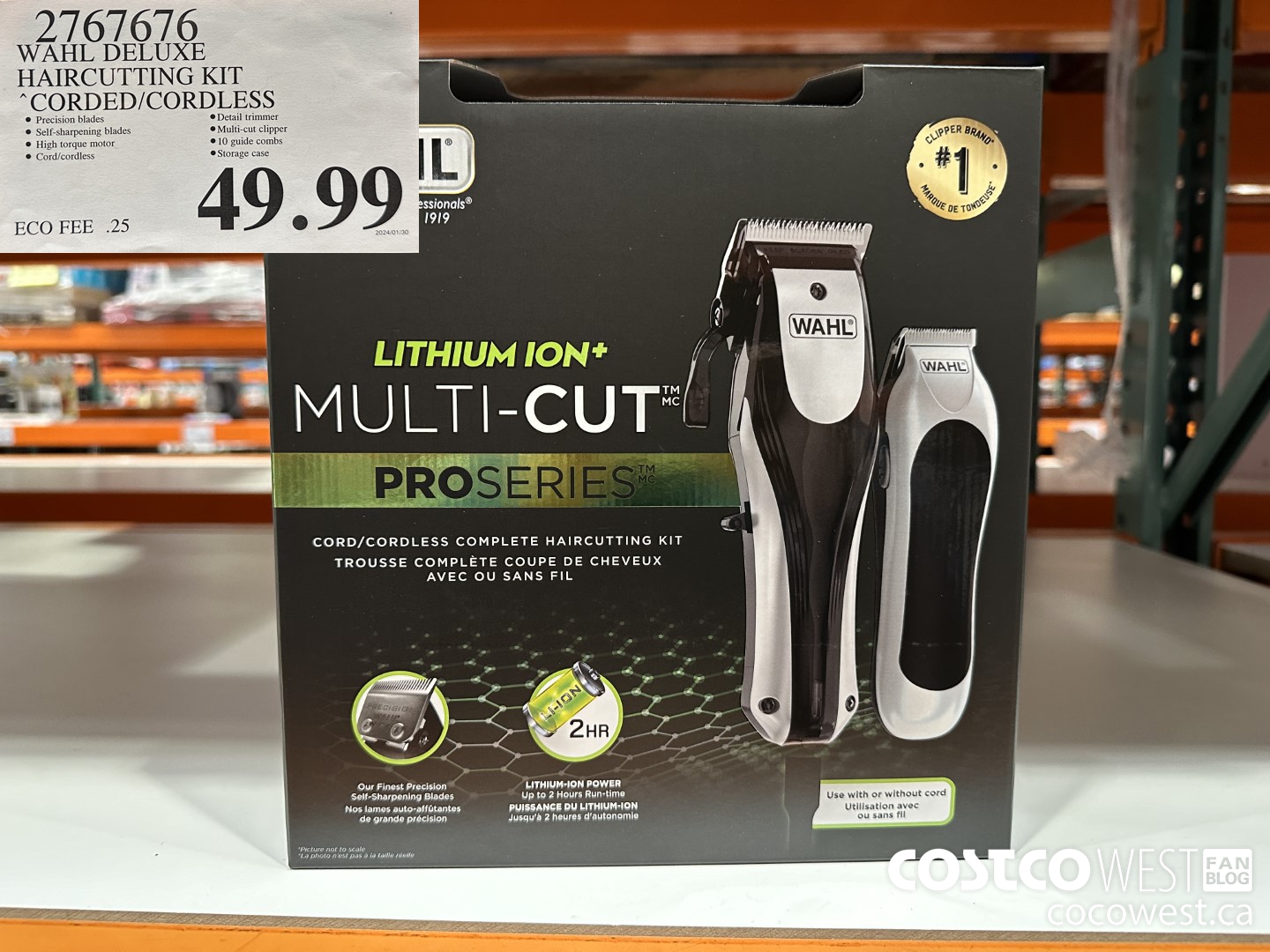 2767676 WAHL DELUXE HAIRCUTTING KIT CORDED/CORDLESS $49.99