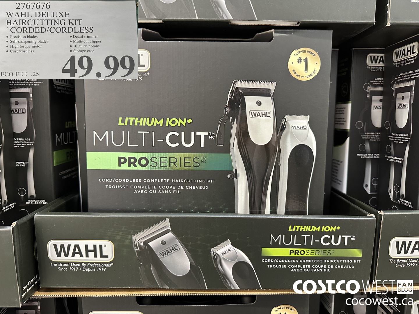 2767676 WAHL DELUXE HAIRCUTTING KIT CORDED/CORDLESS $49.99