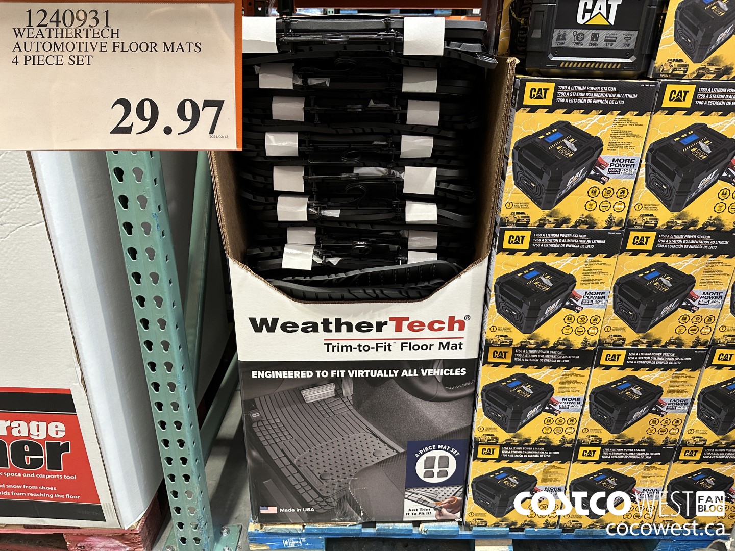 1240931 WEATHERTECH AUTOMOTIVE FLOOR MATS 4 PIECE SET $29.97