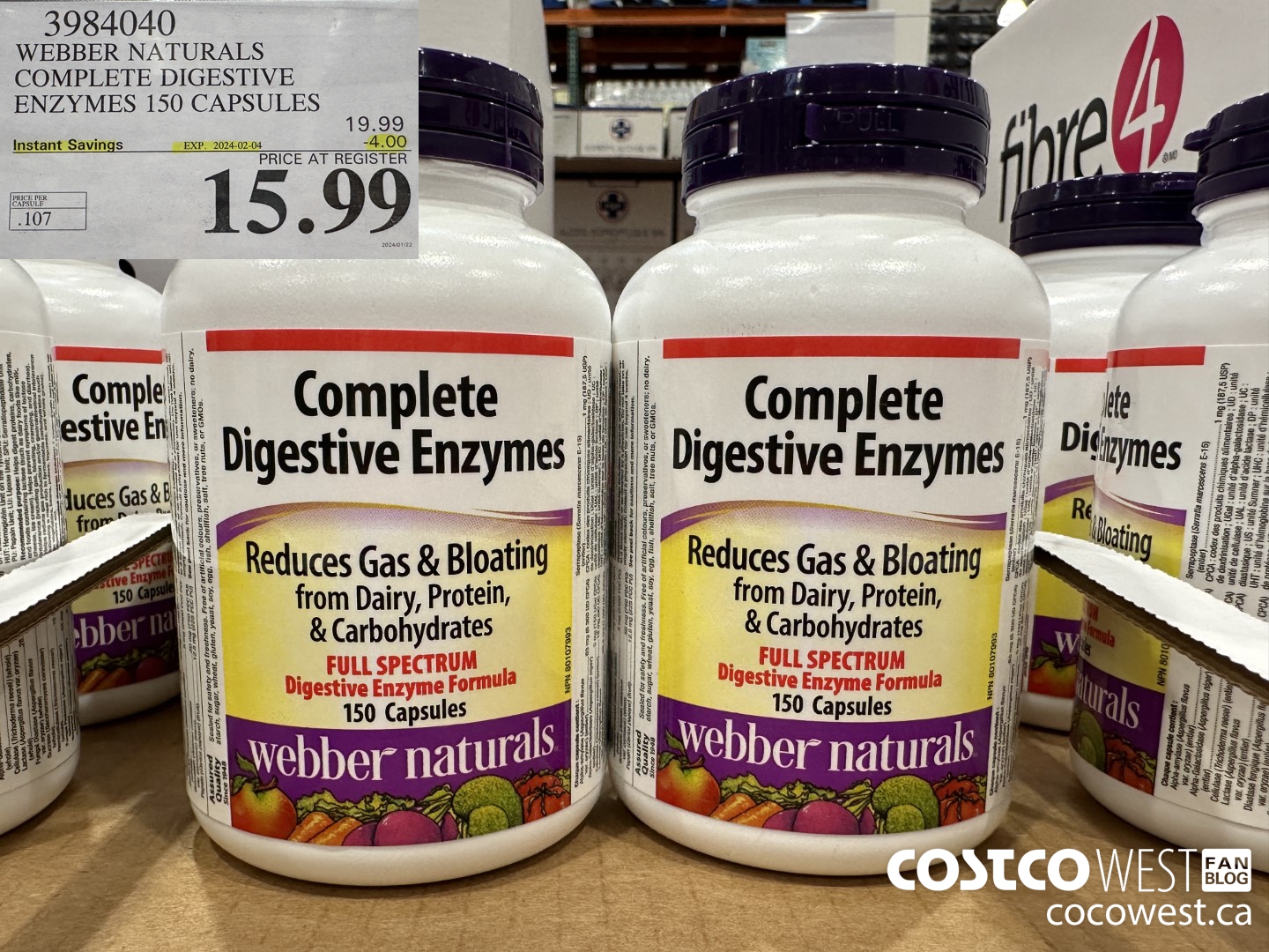 3984040 WEBBER NATURALS COMPLETE DIGESTIVE ENZYMES 150 CAPSULES ($4.00 INSTANT SAVINGS EXPIRES ON 2024-02-04) $15.99