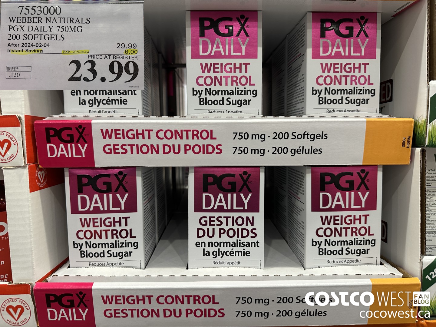 7553000 WEBBER NATURALS PGX DAILY 750MG 200 SOFTGELS ($6.00 INSTANT SAVINGS EXPIRES ON 2024-02-04) $23.99