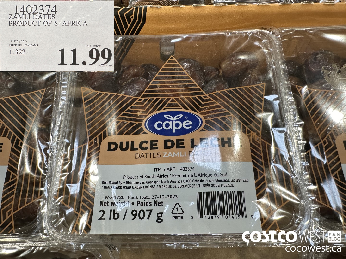 1402374 ZAMILI DATES PRODUCT OF S. AFRICA $11.99