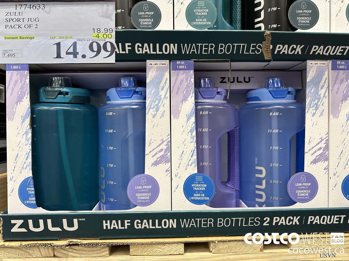 1774633 ZULU SPORT JUG PACK OF 2 ($4.00 INSTANT SAVINGS EXPIRES ON 2024-02-25) $14.99