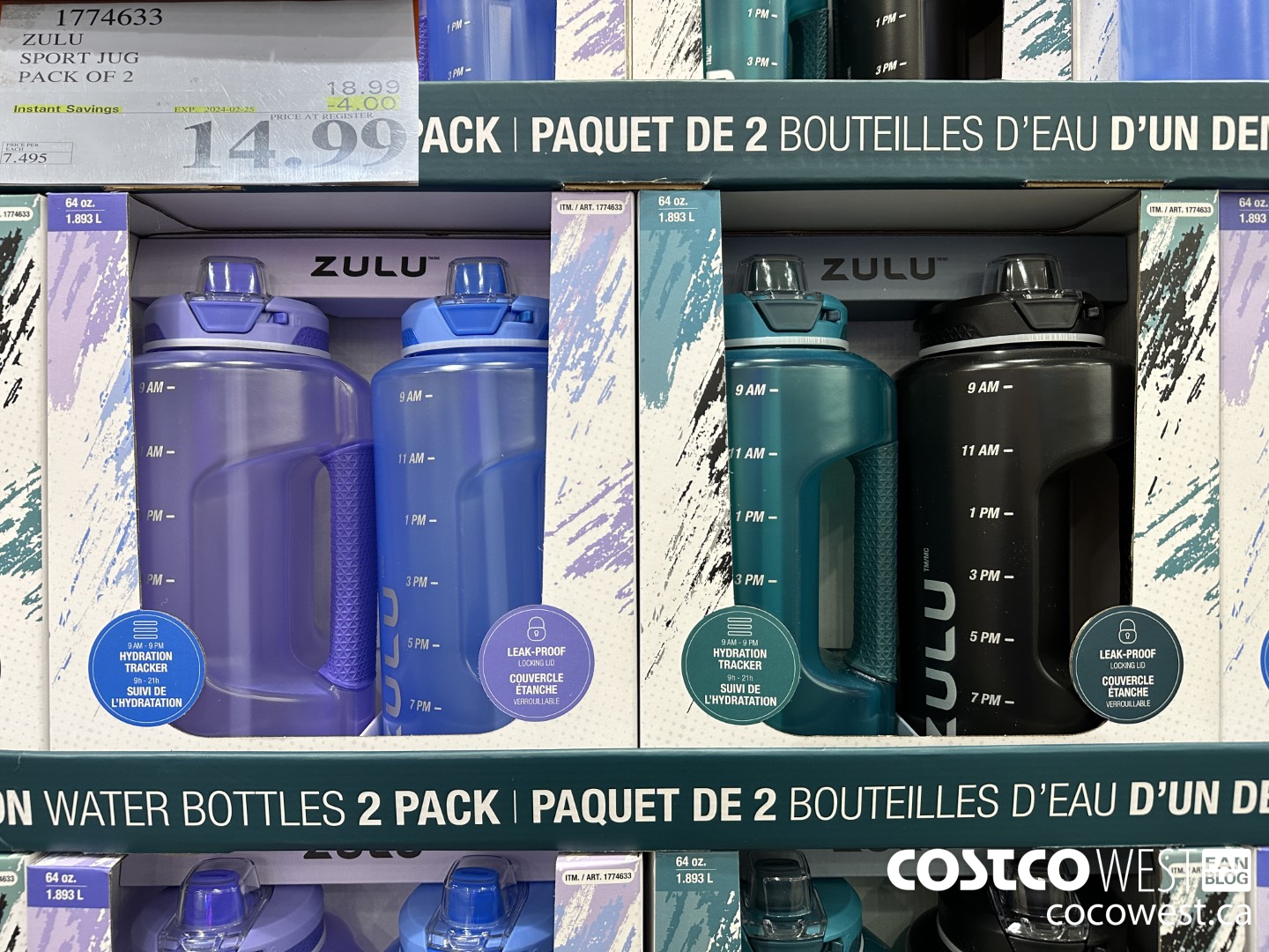 1774633 ZULU SPORT JUG PACK OF 2 ($4.00 INSTANT SAVINGS EXPIRES ON 2024-02-25) $14.99