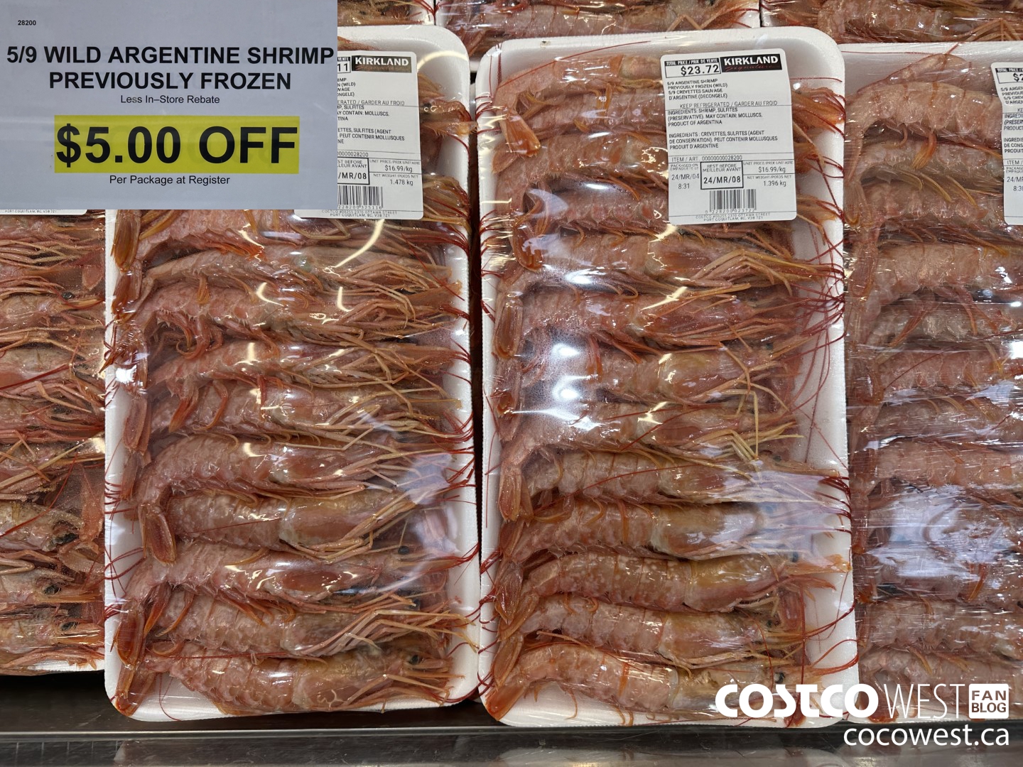 28200 5/9 WILD ARGENTINE SHRIMP PREVIOUSLY FROZEN ($5.00 INSTANT SAVINGS)