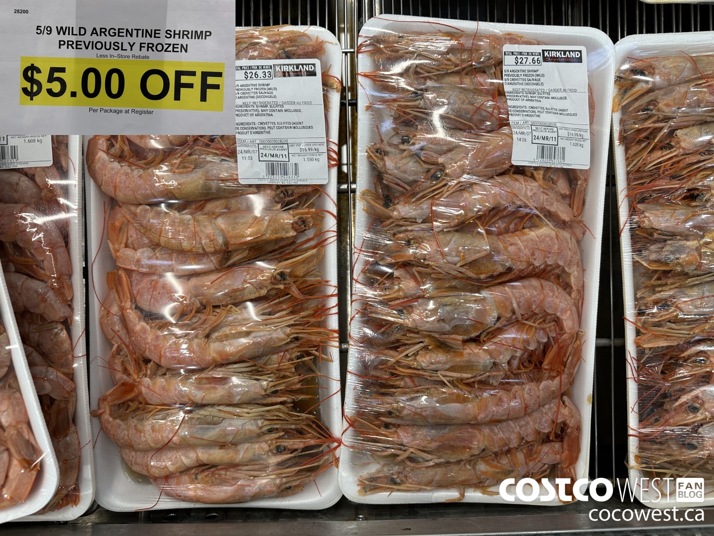 28200 5/9 WILD ARGENTINE SHRIMP PREVIOUSLY FROZEN ($5.00 INSTANT SAVINGS)