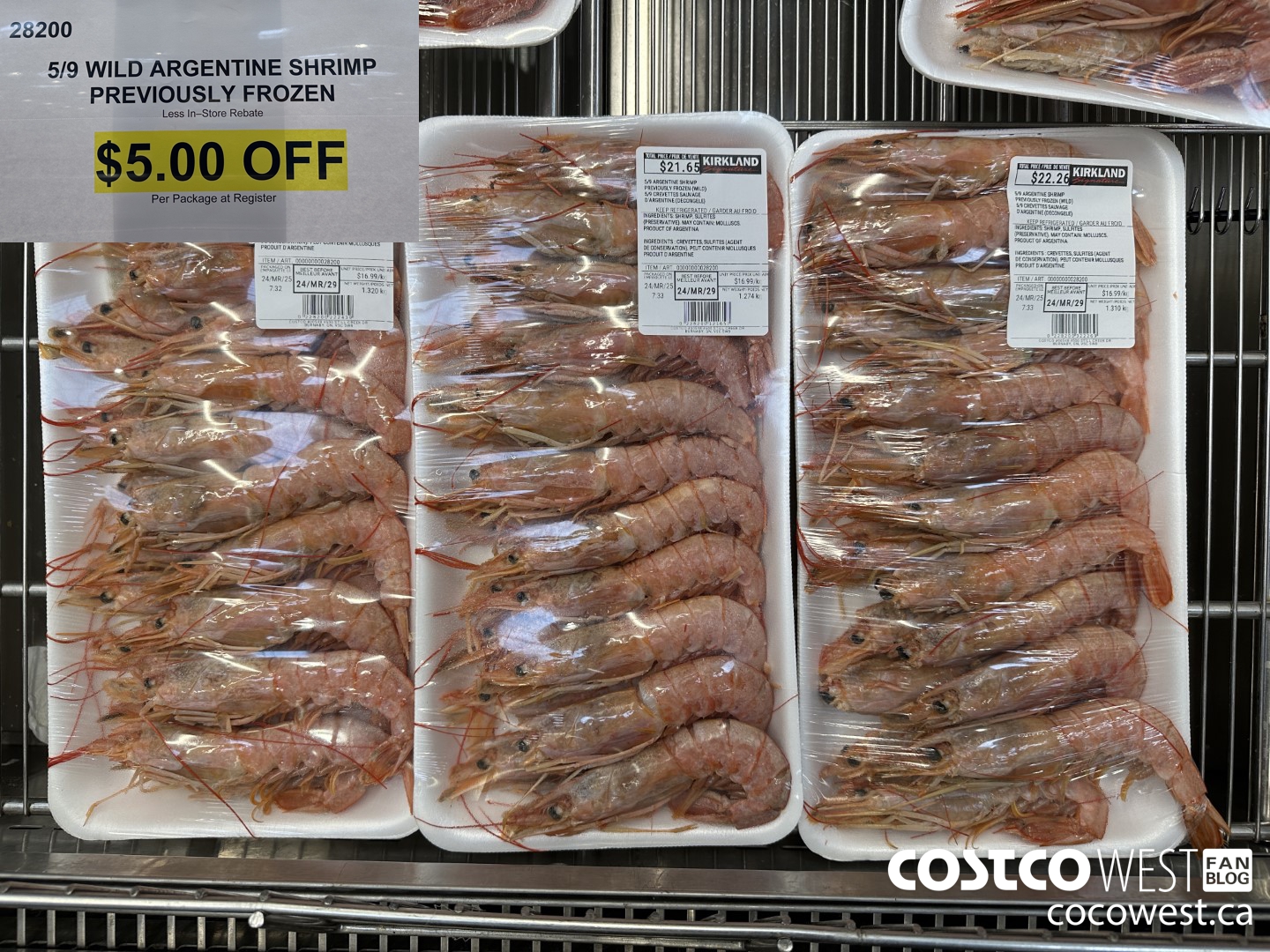 28200 5/9 WILD ARGENTINE SHRIMP PREVIOUSLY FROZEN ($5.00 INSTANT SAVINGS)