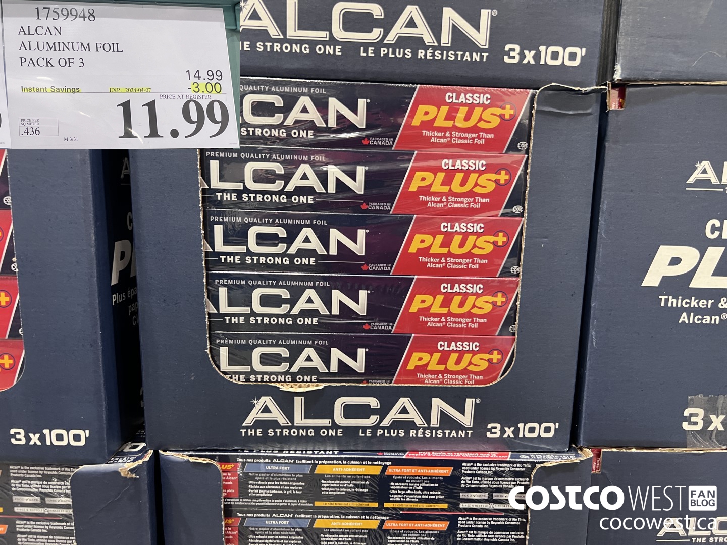 1759948 ALCAN ALUMINUM FOIL PACK OF 3 ($3.00 INSTANT SAVINGS EXPIRES ON 2024-04-07) $11.99