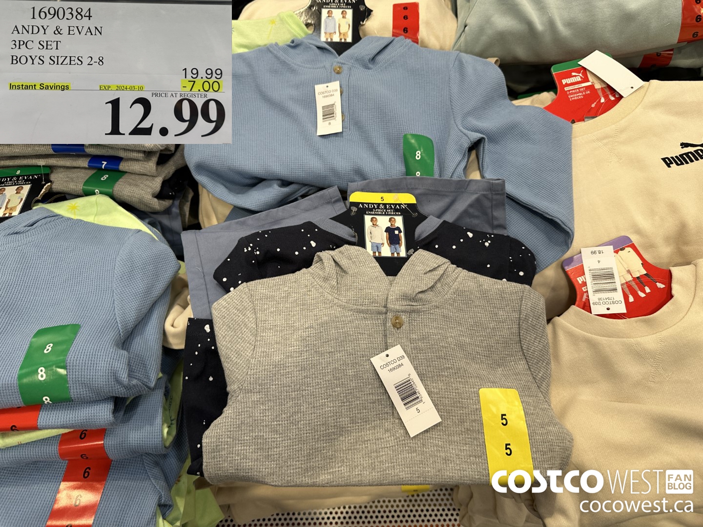 1690384 ANDY & EVAN 3PC SET BOYS SIZES 2-8 ($7.00 INSTANT SAVINGS EXPIRES ON 2024-03-10) $12.99