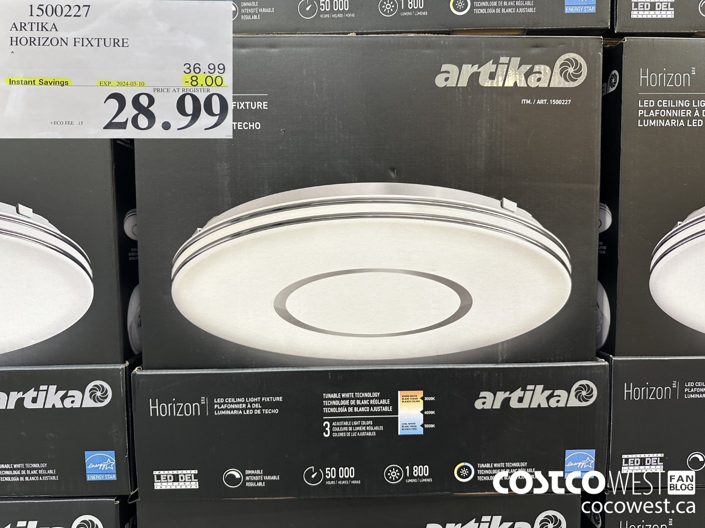 1500227 ARTIKA LED CEILING FIXTURE HORIZON  ($8.00 INSTANT SAVINGS EXPIRES ON 2024-03-10) $28.99