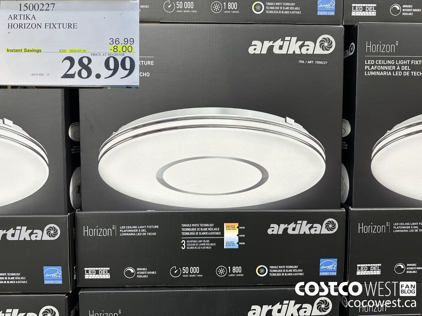 1500227 ARTIKA LED CEILING FIXTURE HORIZON  ($8.00 INSTANT SAVINGS EXPIRES ON 2024-03-10) $28.99