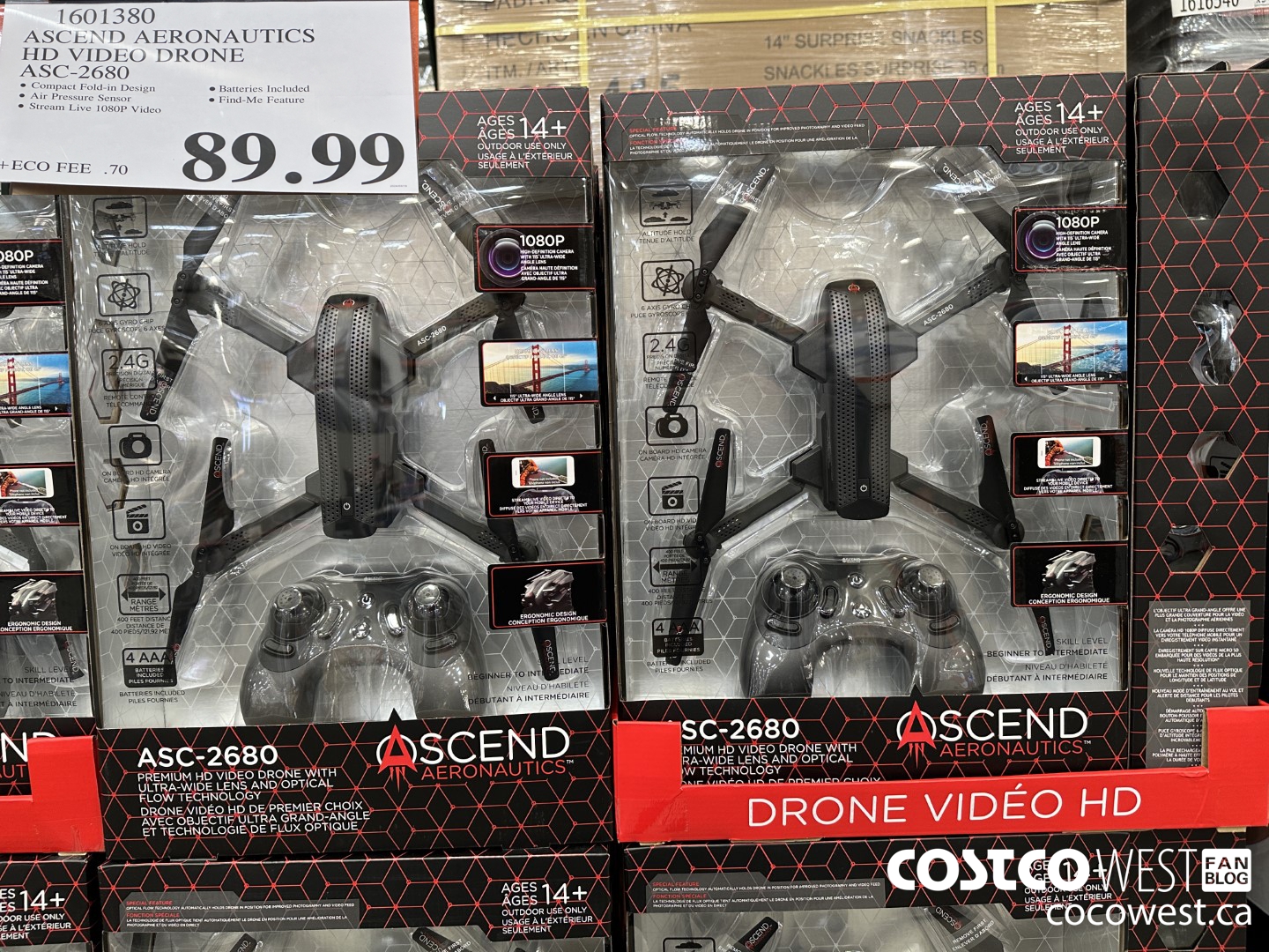 1601380 ASCEND AERONAUTICS HD VIDEO DRONE ASC-2680 $89.99