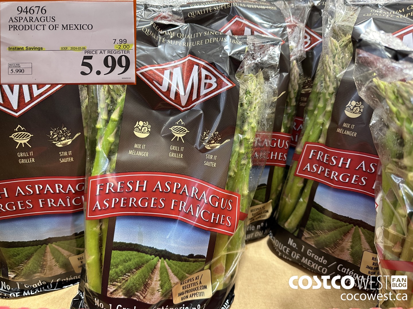 94676 ASPARAGUS PRODUCT OF MEXICO ($2.00 INSTANT SAVINGS EXPIRES ON 2024-03-06) $5.99