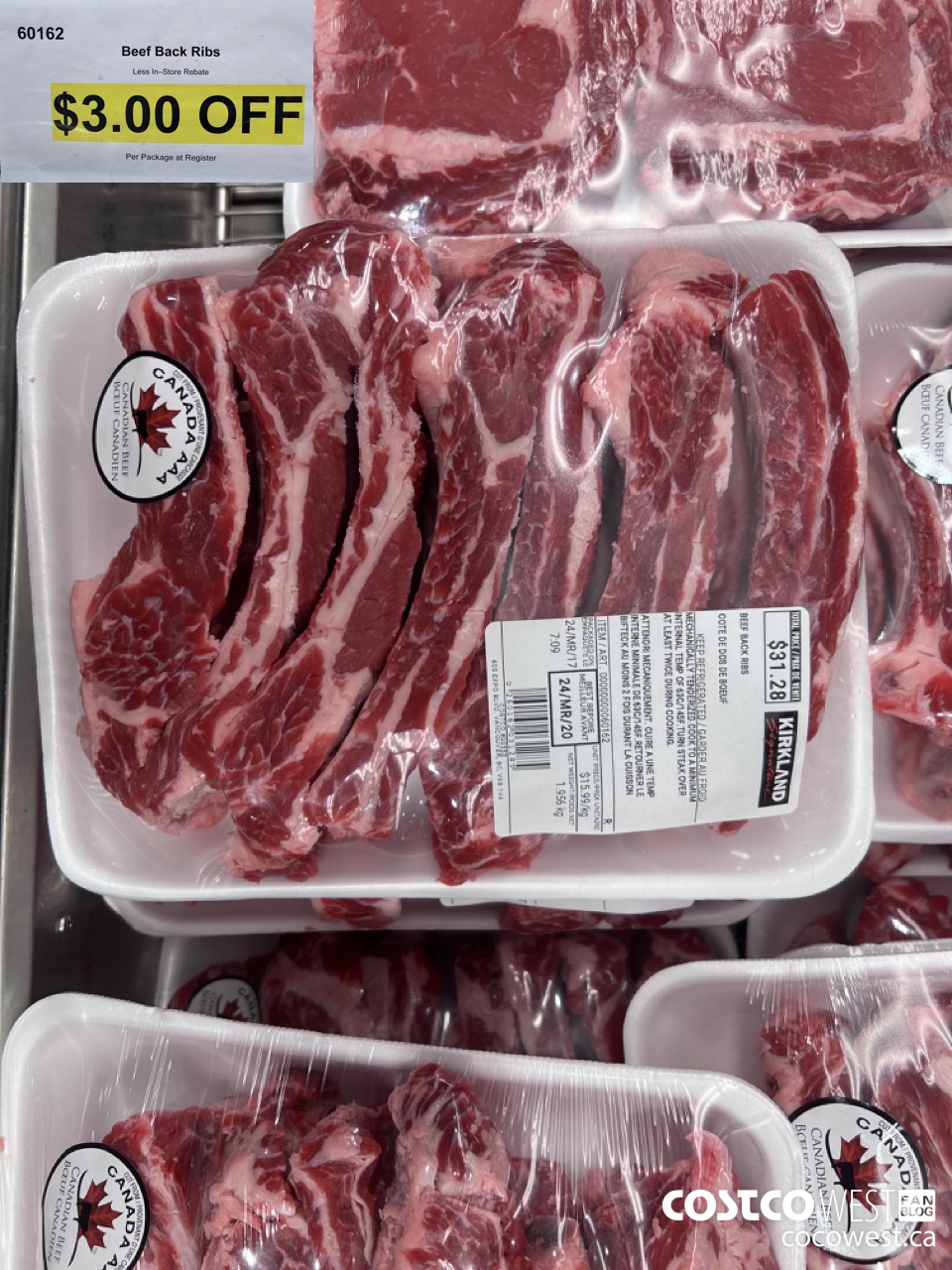 60162 BEEF BACK RIBS ($3.00 INSTANT SAVINGS)