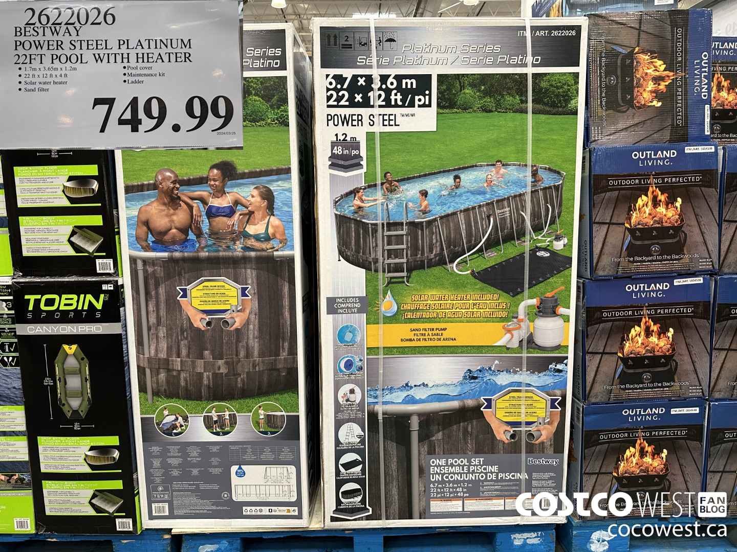 2622026 BESTWAY POWER STEEL PLATINUM 22FT POOL WITH HEATER $749.99