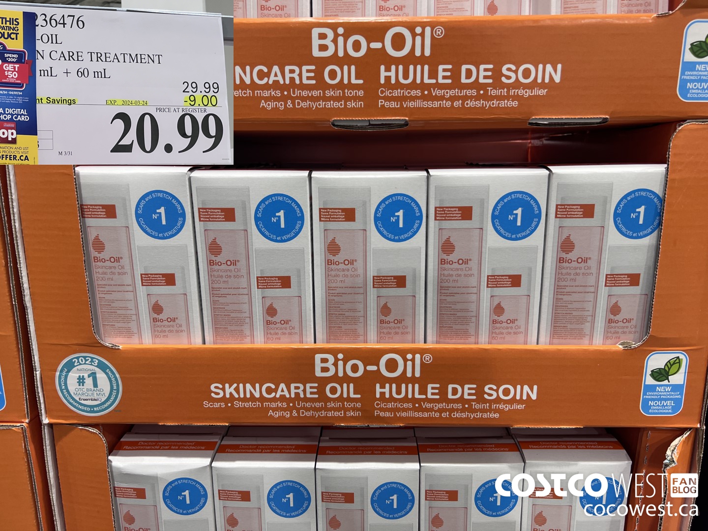 236476 BIO-OIL SKIN CARE TREATMENT 200 mL + 60 mL ($9.00 INSTANT SAVINGS EXPIRES ON 2024-03-24) $20.99