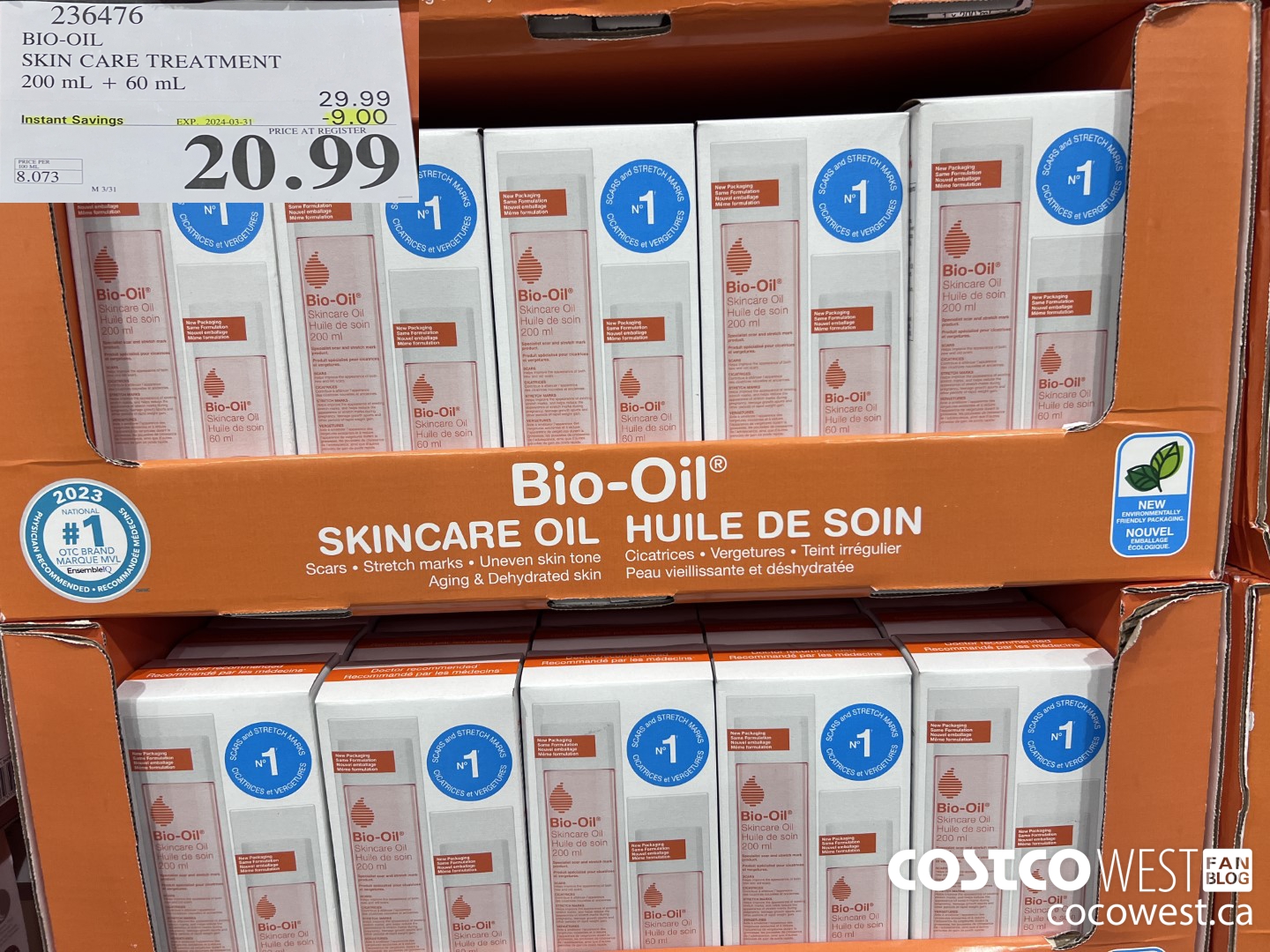 236476 BIO-OIL SKIN CARE TREATMENT 200 mL + 60 mL ($9.00 INSTANT SAVINGS EXPIRES ON 2024-03-31) $20.99