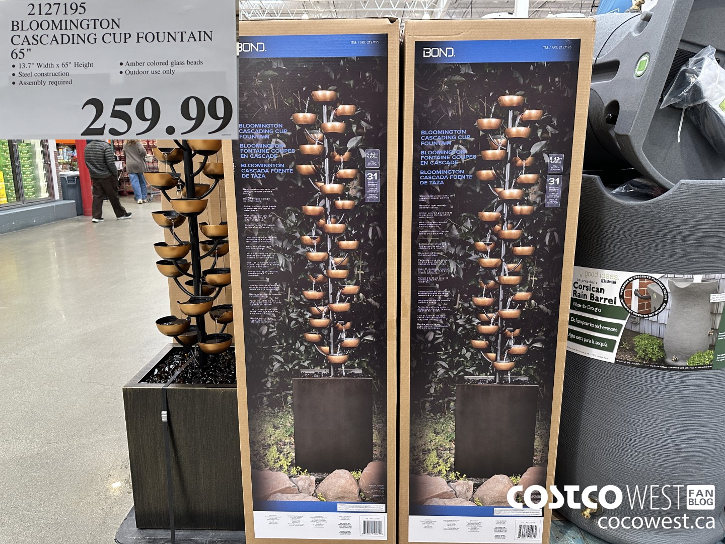 2127195 BLOOMINGTON CASCADING CUP FOUNTAIN 65