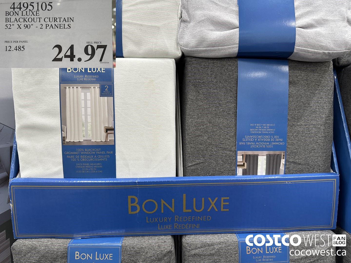 4495105 BON LUXE BLACKOUT CURTAIN 52