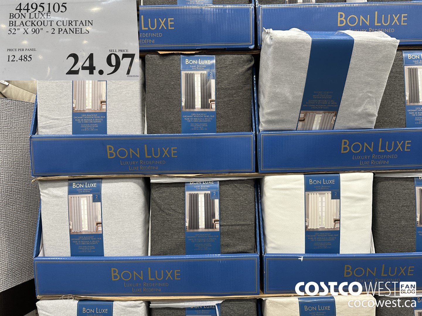 4495105 BON LUXE BLACKOUT CURTAIN 52