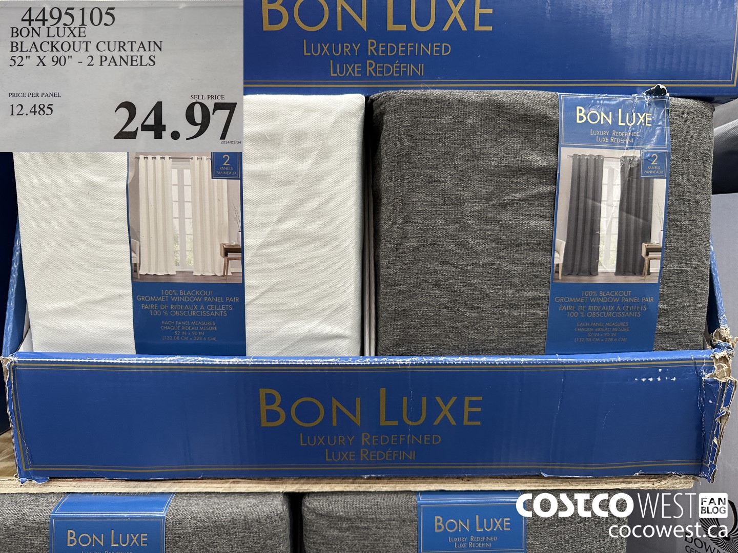 4495105 BON LUXE BLACKOUT CURTAIN 52