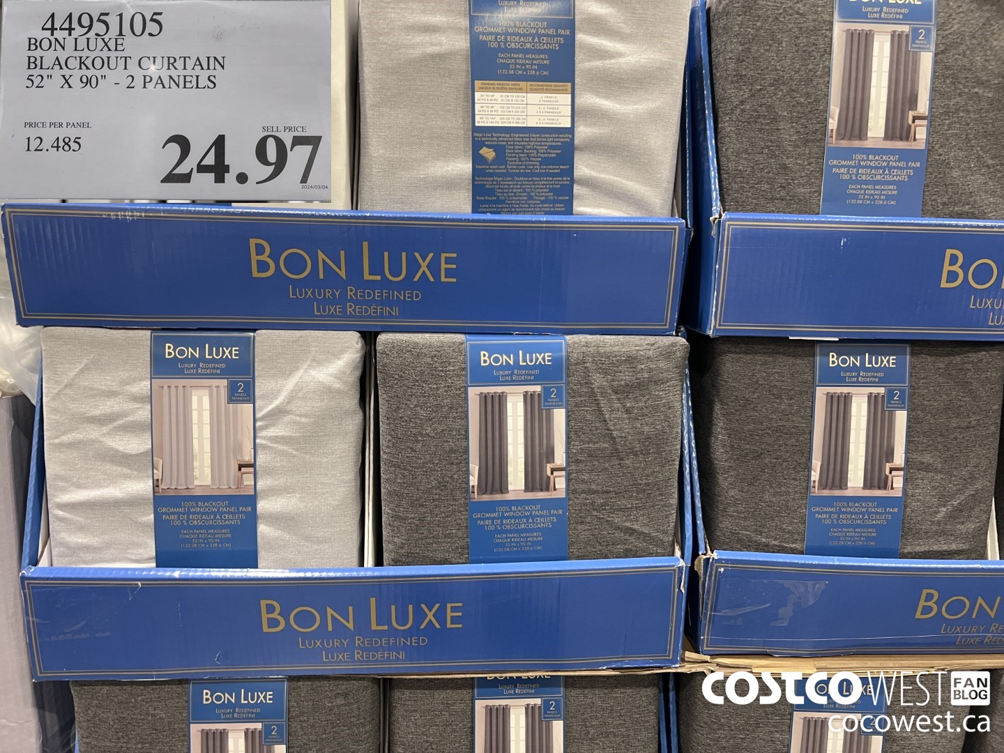 4495105 BON LUXE BLACKOUT CURTAIN 52