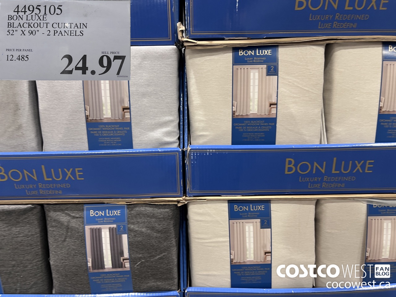 4495105 BON LUXE BLACKOUT CURTAIN 52