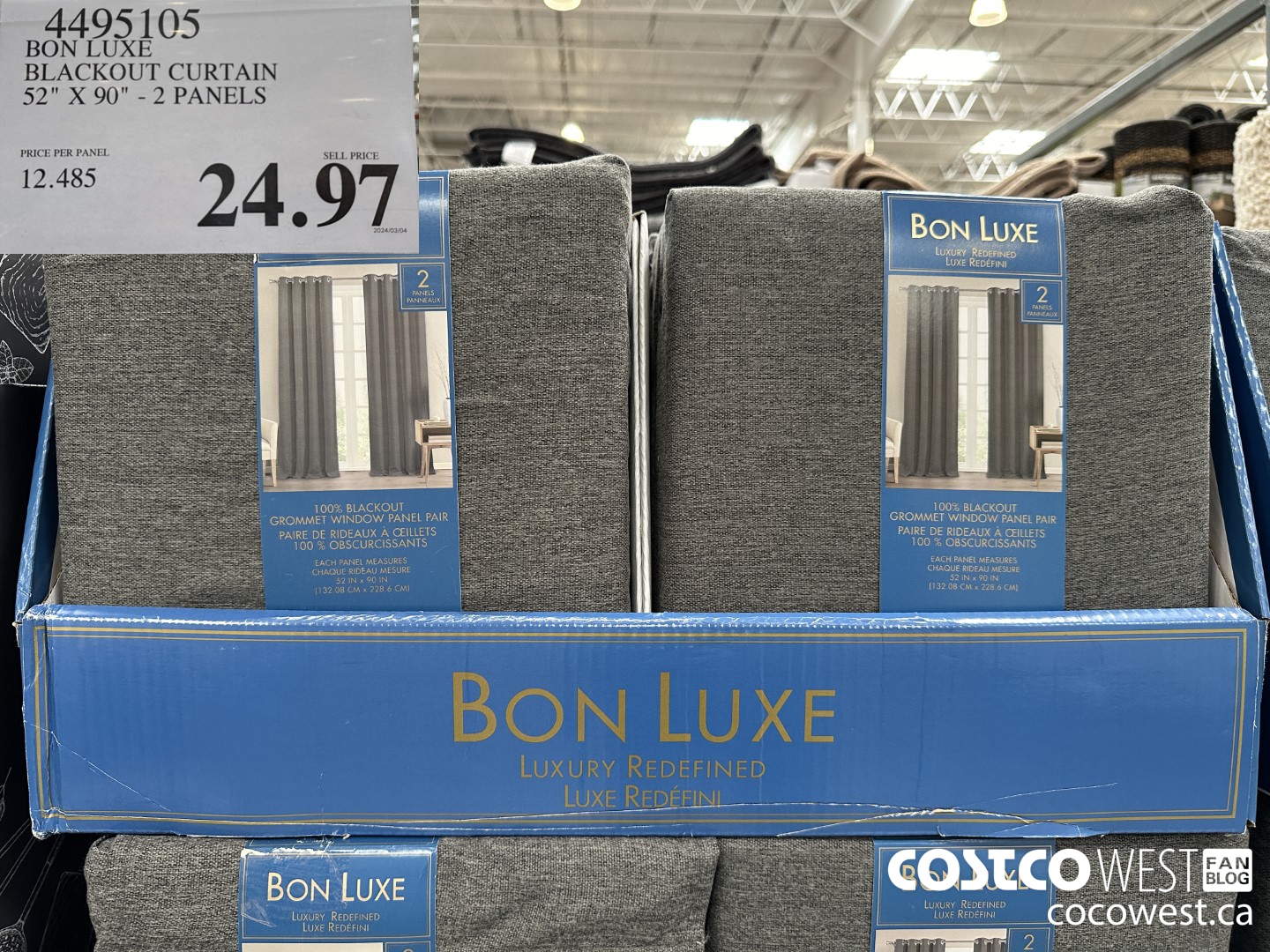 4495105 BON LUXE BLACKOUT CURTAIN 52