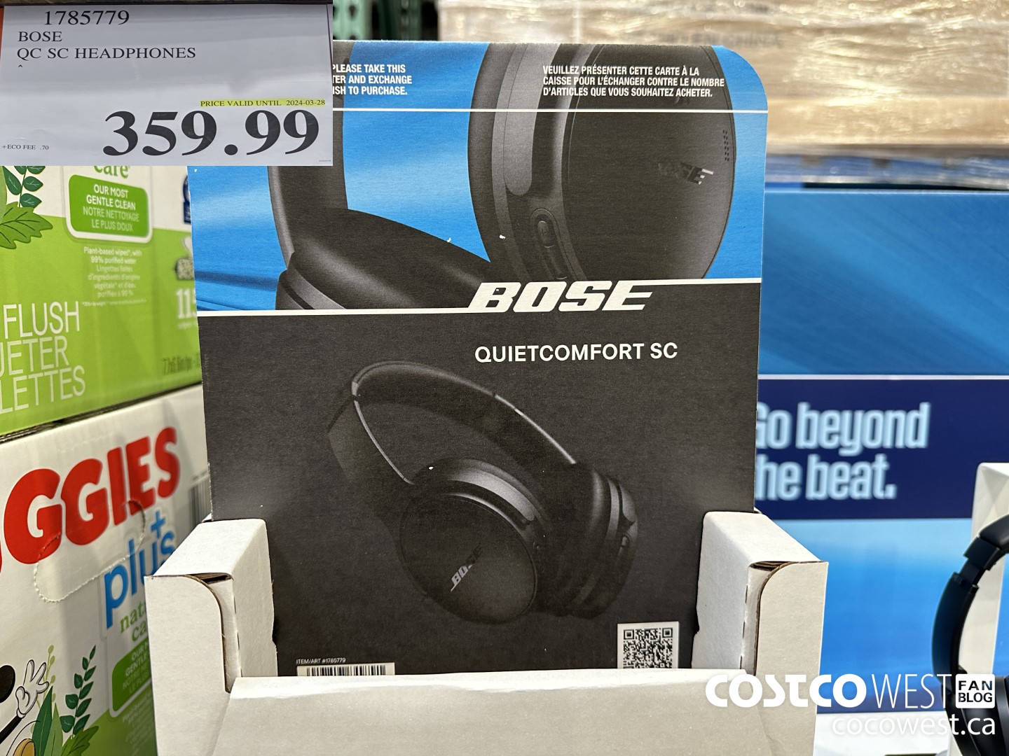 1785779 BOSE QC SC HEADPHONES (EXPIRES ON 2024-03-28) $359.99
